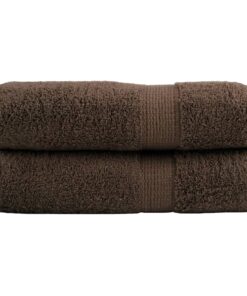 vidaXL Badhanddoeken SOLUND 2 st 600 g/m² 100x150 cm bruin