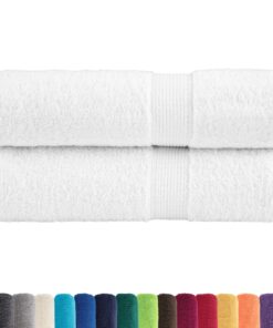 vidaXL Badhanddoeken SOLUND 2 st 600 g/m² 100x150 cm wit