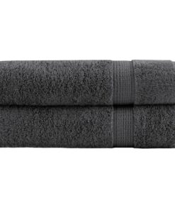 vidaXL Badhanddoeken SOLUND 2 st 600 g/m² 70x140 cm antraciet