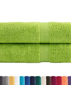 vidaXL Badhanddoeken SOLUND 2 st 600 g/m² 70x140 cm appelgroen