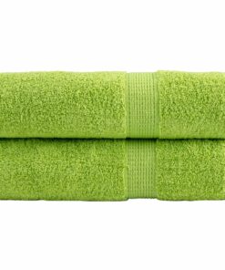 vidaXL Badhanddoeken SOLUND 2 st 600 g/m² 70x140 cm appelgroen