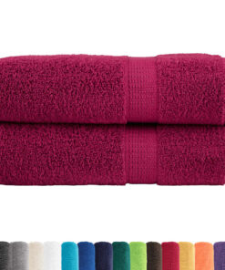 vidaXL Badhanddoeken SOLUND 2 st 600 g/m² 70x140 cm bordeauxrood