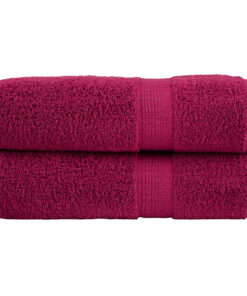 vidaXL Badhanddoeken SOLUND 2 st 600 g/m² 70x140 cm bordeauxrood