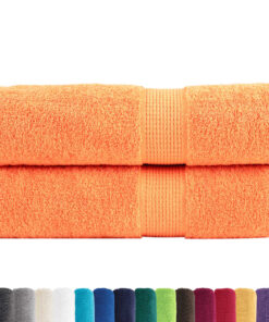 vidaXL Badhanddoeken SOLUND 2 st 600 g/m² 70x140 cm oranje