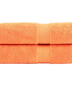 vidaXL Badhanddoeken SOLUND 2 st 600 g/m² 70x140 cm oranje