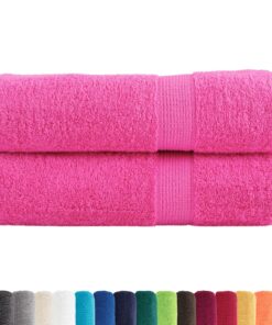 vidaXL Badhanddoeken SOLUND 2 st 600 g/m² 70x140 cm roze