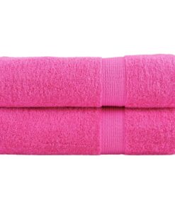 vidaXL Badhanddoeken SOLUND 2 st 600 g/m² 70x140 cm roze