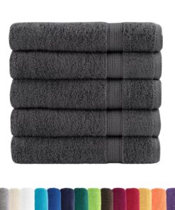 vidaXL Badhanddoeken SOLUND 25 st 600 g/m² 100x150 cm antraciet