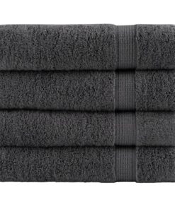 vidaXL Badhanddoeken SOLUND 4 st 600 g/m² 100x150 cm antraciet