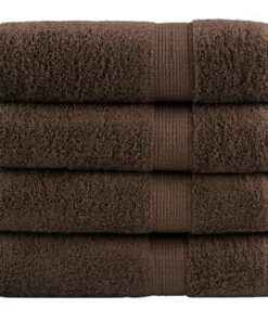vidaXL Badhanddoeken SOLUND 4 st 600 g/m² 100x150 cm bruin