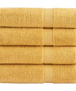 vidaXL Badhanddoeken SOLUND 4 st 600 g/m² 100x150 cm goudkleurig