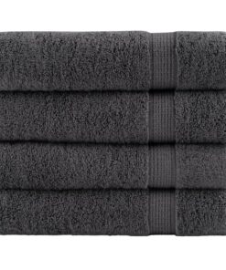 vidaXL Badhanddoeken SOLUND 4 st 600 g/m² 70x140 cm antraciet