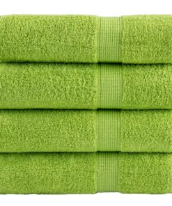 vidaXL Badhanddoeken SOLUND 4 st 600 g/m² 70x140 cm appelgroen