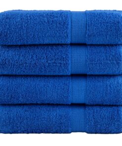 vidaXL Badhanddoeken SOLUND 4 st 600 g/m² 70x140 cm blauw