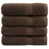 vidaXL Badhanddoeken SOLUND 4 st 600 g/m² 70x140 cm bruin