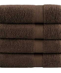 vidaXL Badhanddoeken SOLUND 4 st 600 g/m² 70x140 cm bruin