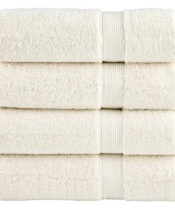 vidaXL Badhanddoeken SOLUND 4 st 600 g/m² 70x140 cm crèmekleurig