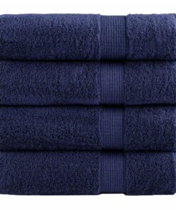 vidaXL Badhanddoeken SOLUND 4 st 600 g/m² 70x140 cm marineblauw