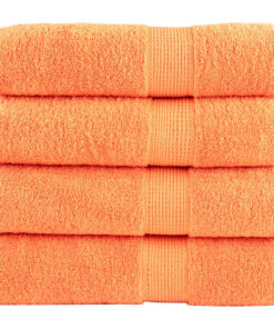 vidaXL Badhanddoeken SOLUND 4 st 600 g/m² 70x140 cm oranje