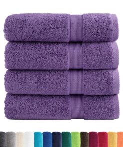 vidaXL Badhanddoeken SOLUND 4 st 600 g/m² 70x140 cm paars