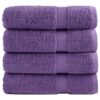 vidaXL Badhanddoeken SOLUND 4 st 600 g/m² 70x140 cm paars