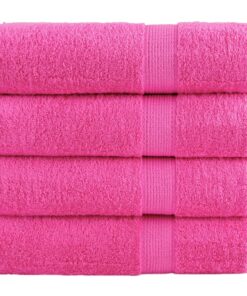 vidaXL Badhanddoeken SOLUND 4 st 600 g/m² 70x140 cm roze