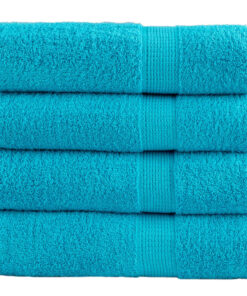 vidaXL Badhanddoeken SOLUND 4 st 600 g/m² 70x140 cm turquoise