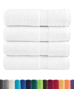 vidaXL Badhanddoeken SOLUND 4 st 600 g/m² 70x140 cm wit