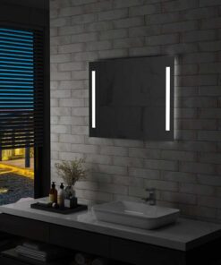 vidaXL Badkamerspiegel LED 80x60 cm