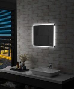 vidaXL Badkamerspiegel LED met aanraaksensor 60x50 cm