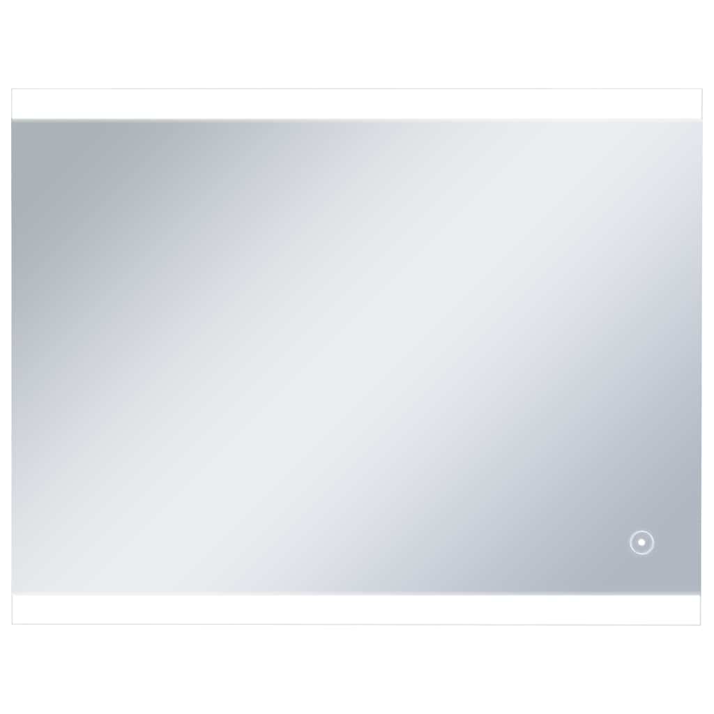 vidaXL Badkamerspiegel LED met aanraaksensor 80x60 cm