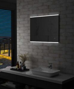 vidaXL Badkamerspiegel LED met aanraaksensor 80x60 cm