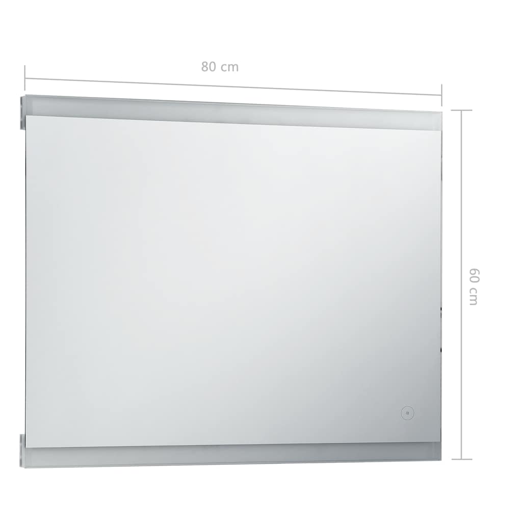 vidaXL Badkamerspiegel LED met aanraaksensor 80x60 cm - Afbeelding 7