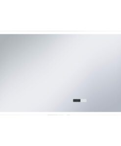 vidaXL Badkamerspiegel LED met aanraaksensor en tijdweergave 100x60 cm