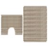 vidaXL Badmattenset handgeweven jute en stof naturel en wit