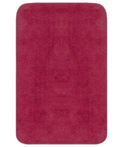 vidaXL Badmattenset stof fuchsia 3-delig
