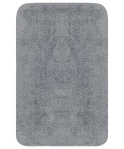 vidaXL Badmattenset stof grijs 2-delig