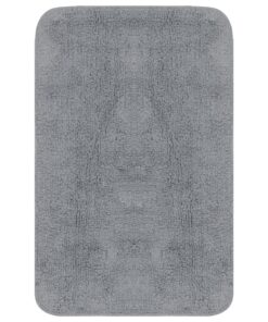 vidaXL Badmattenset stof grijs 3-delig