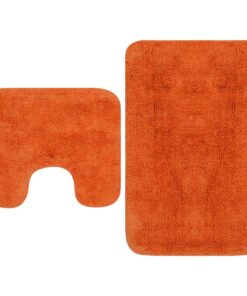 vidaXL Badmattenset stof oranje 2-delig