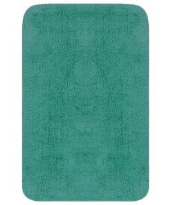 vidaXL Badmattenset stof turquoise 3-delig