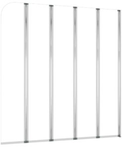 vidaXL Badwand 120x140 cm gehard glas transparant