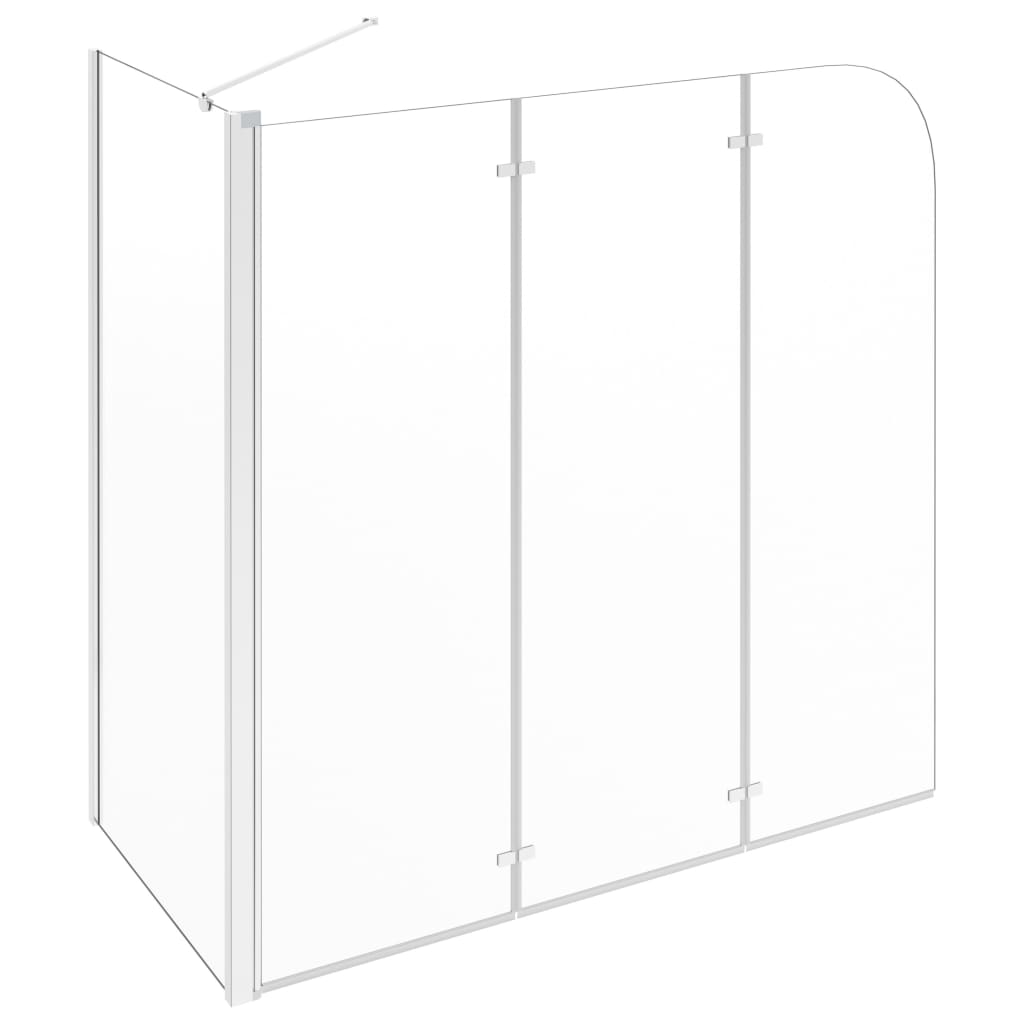 vidaXL Badwand 120x69x130 cm gehard glas transparant - Afbeelding 4