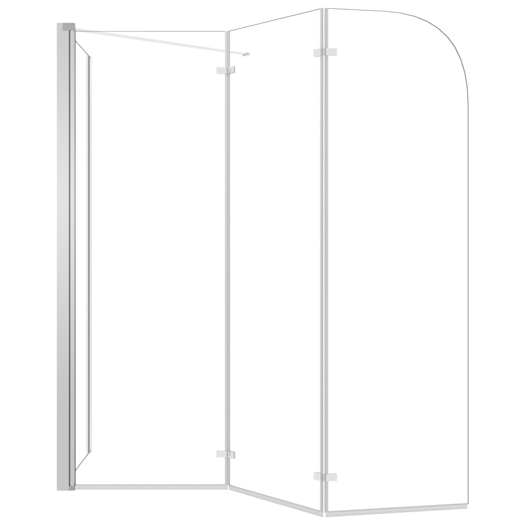 vidaXL Badwand 120x69x130 cm gehard glas transparant - Afbeelding 7