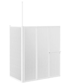 vidaXL Badwand L-vormig 4 panelen inklapbaar 70x120x137 cm