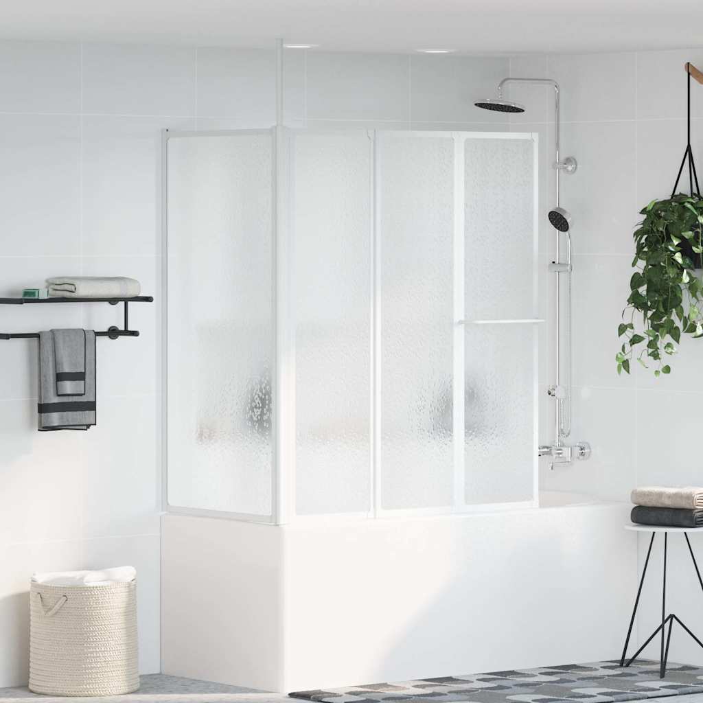 vidaXL Badwand L-vormig 4 panelen inklapbaar 70x120x137 cm - Afbeelding 3