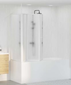 vidaXL Badwand L-vormig 4 panelen inklapbaar 70x120x137 cm