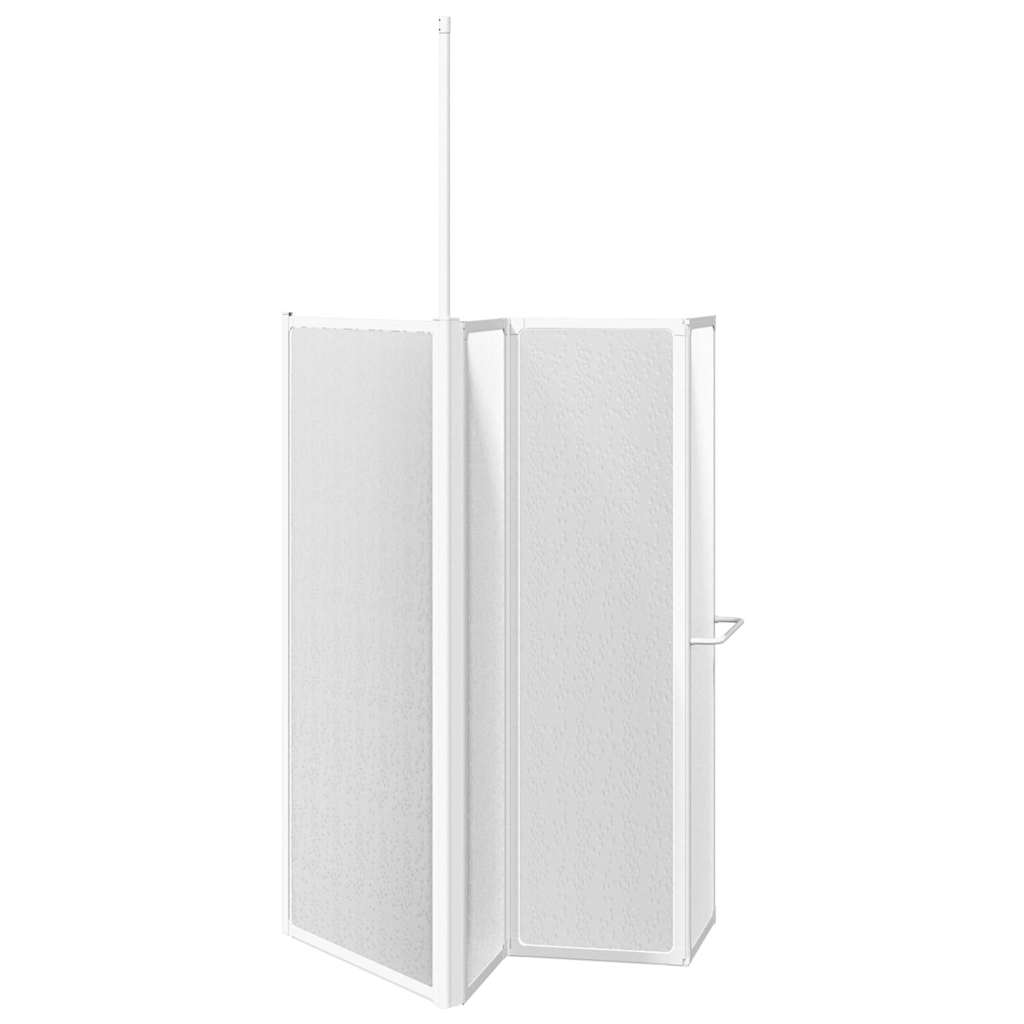 vidaXL Badwand L-vormig 4 panelen inklapbaar 70x120x137 cm - Afbeelding 5