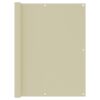 vidaXL Balkonscherm 120x300 cm oxford stof crème