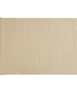 vidaXL Balkonscherm 120x400 cm oxford stof beige
