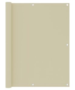vidaXL Balkonscherm 120x400 cm oxford stof crème